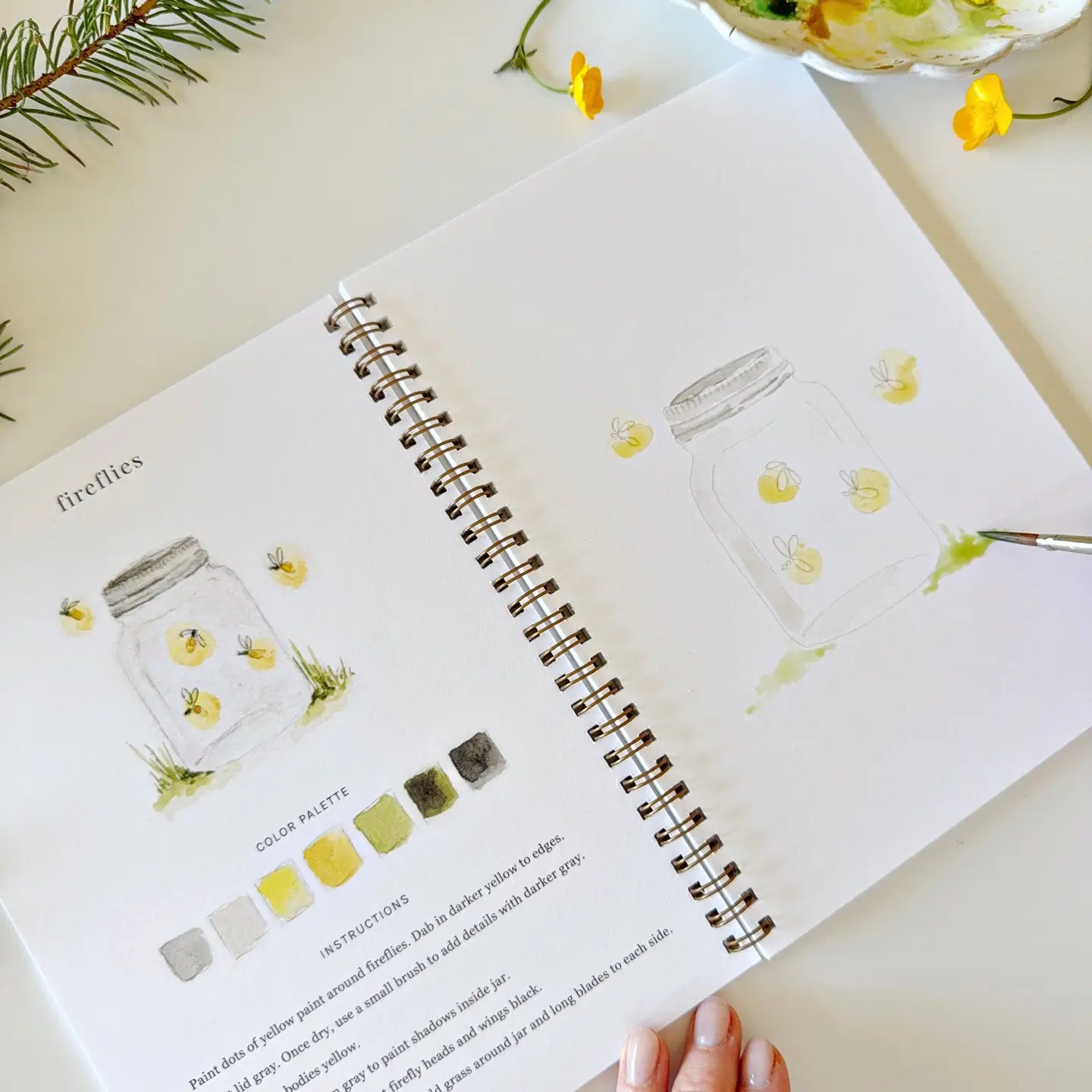 Camping Watercolor Workbook