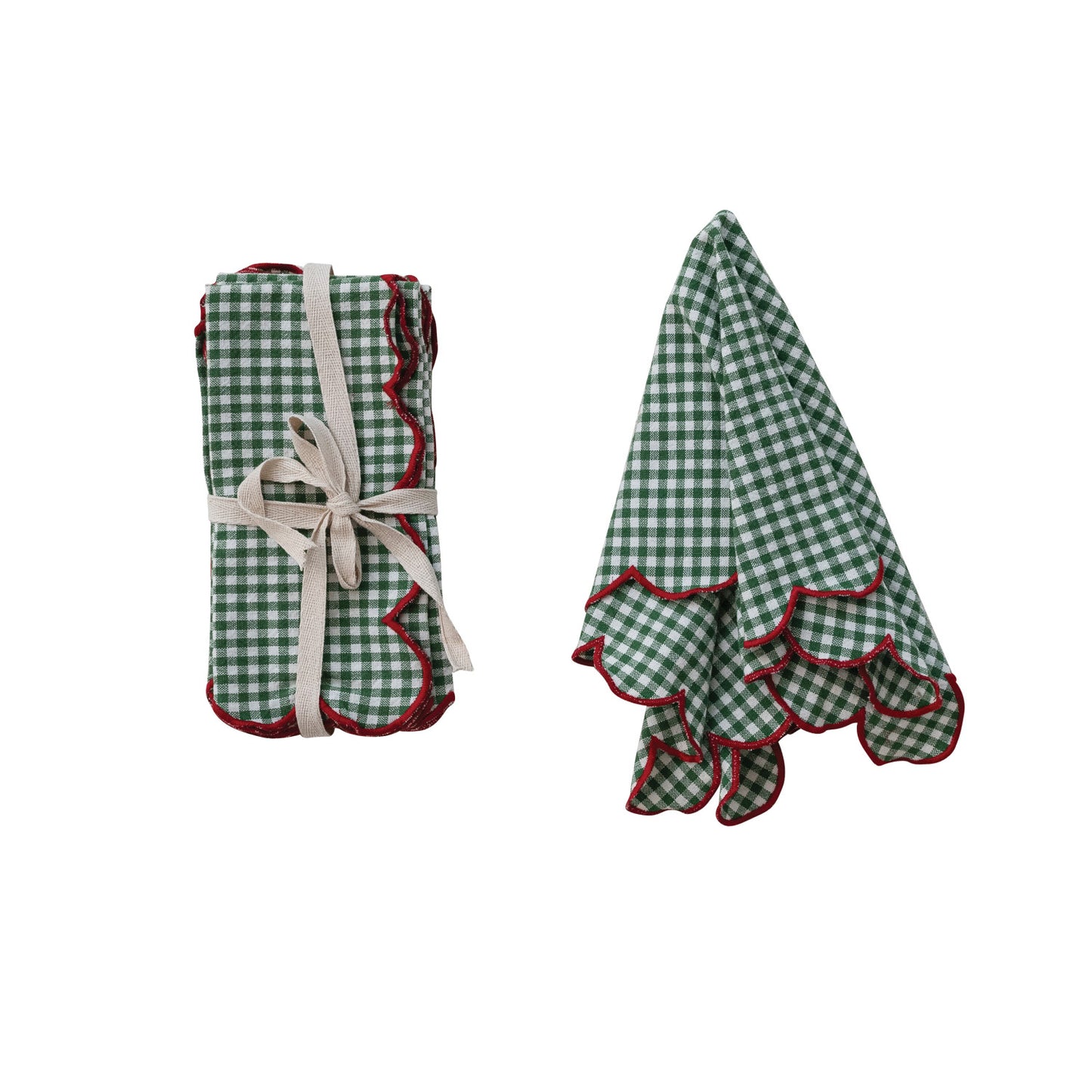 Set of 4 Scalloped Napkins