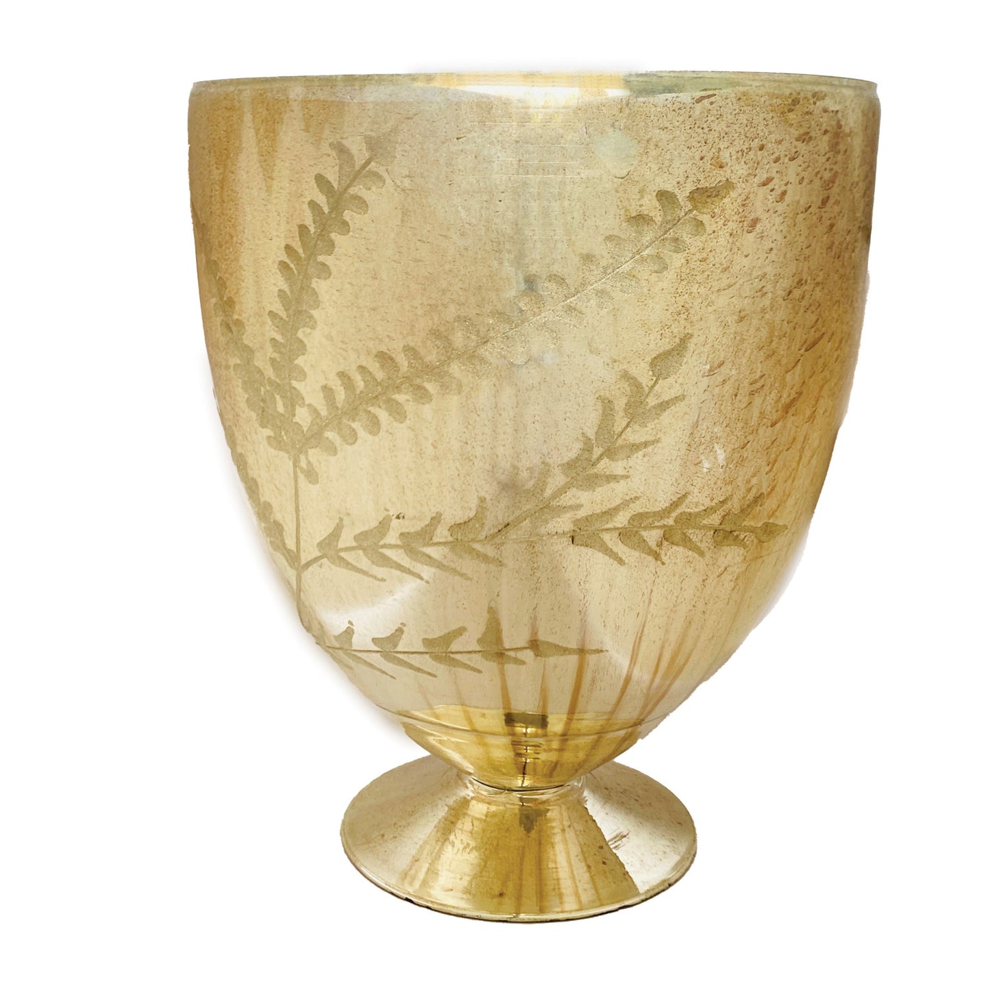 Etched Mercury Glass Vase