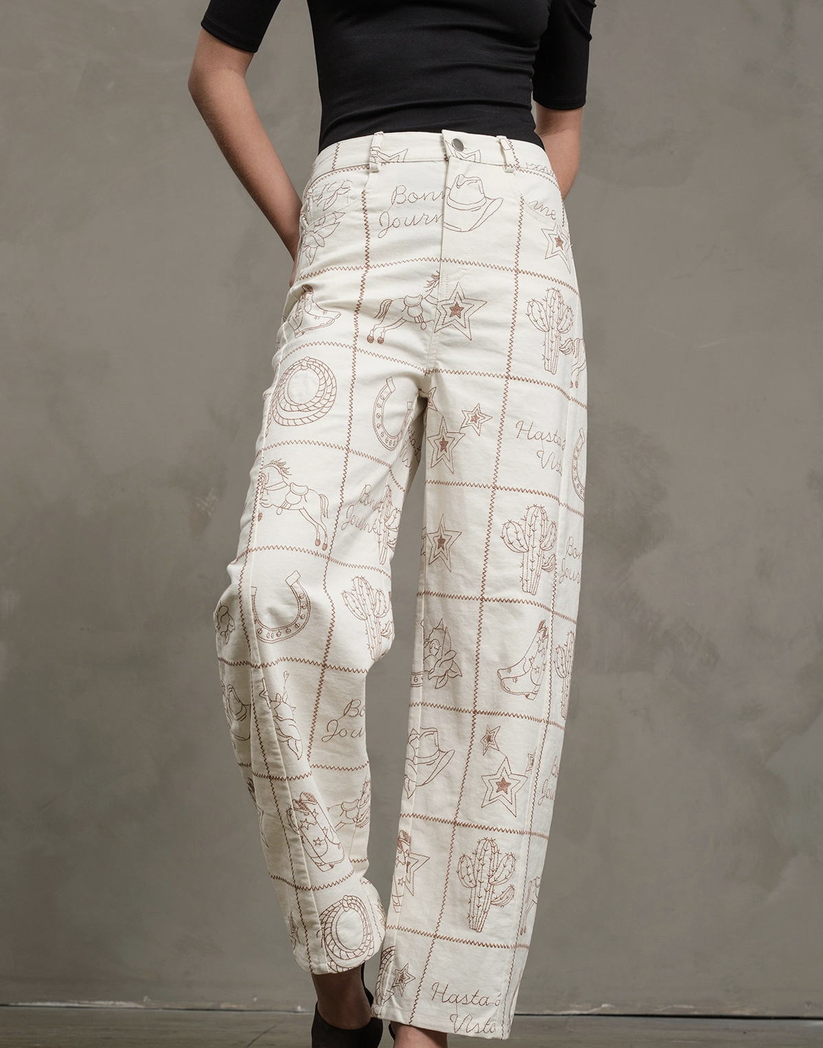 Western Embroidered Pants
