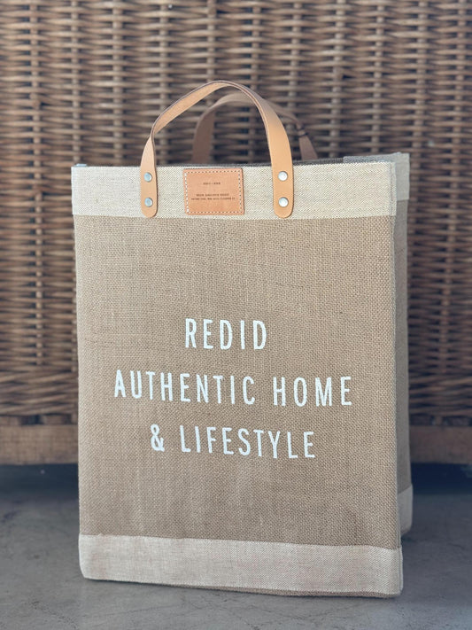 Redid Burlap Market Bag