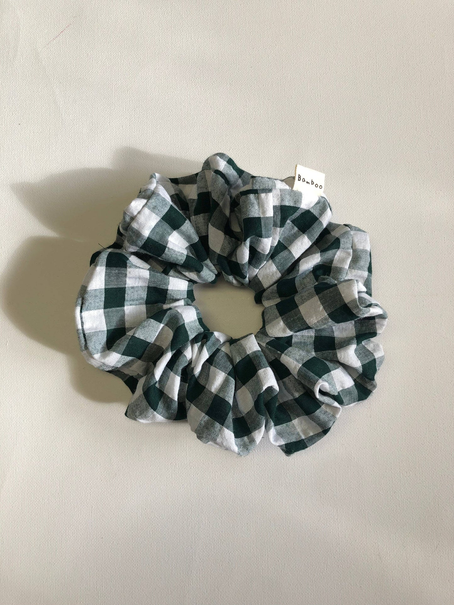 GINGHAM SCRUNCHIES  - neutral