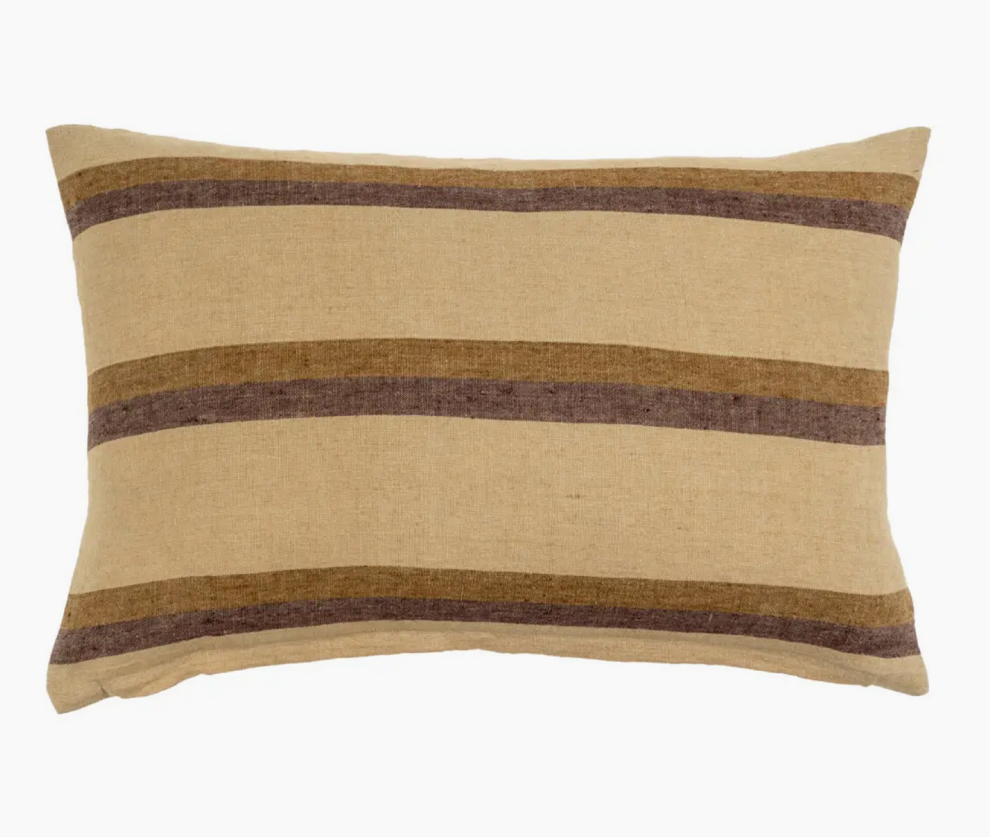 Plum Stripe Linen Pillow