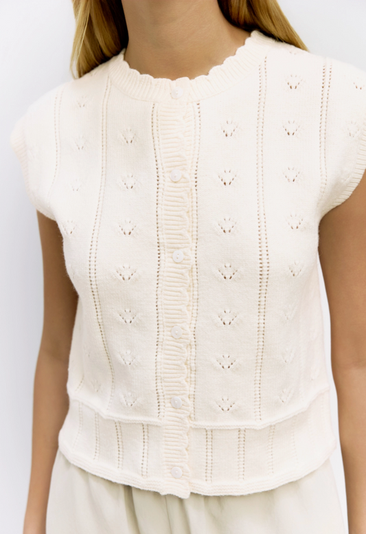 Pointelle Sweater Vest