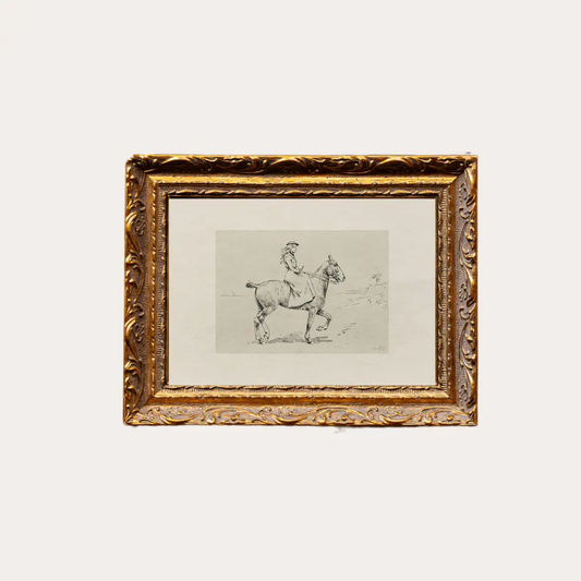 Equestrian Sketch Framed Art