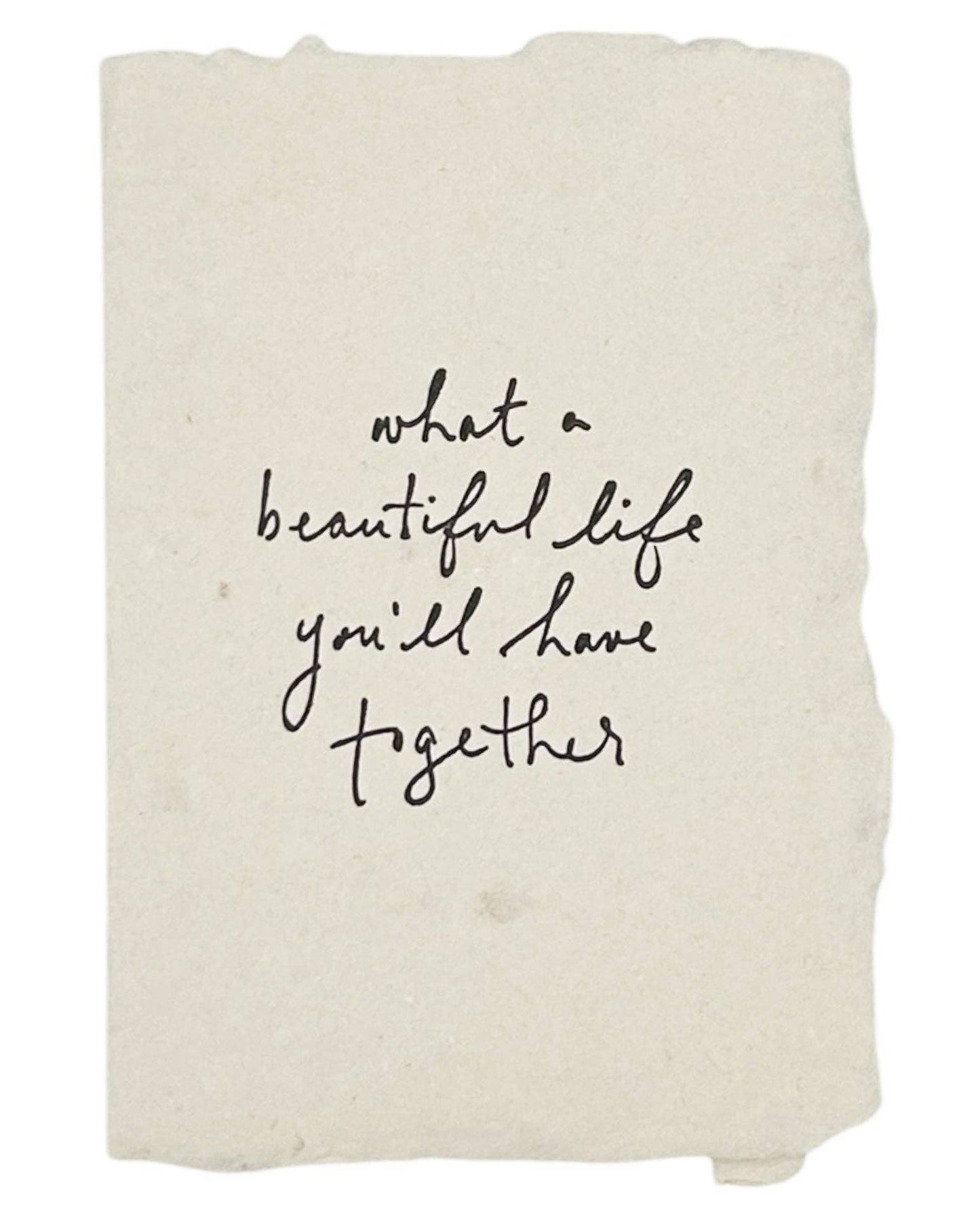 What a beautiful life together card