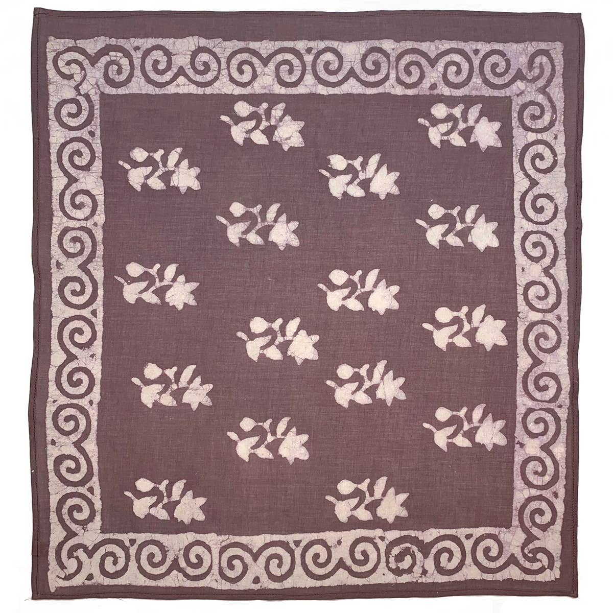 Mauve Block Printed Bandana