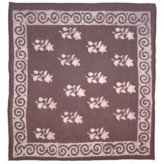 Mauve Block Printed Bandana