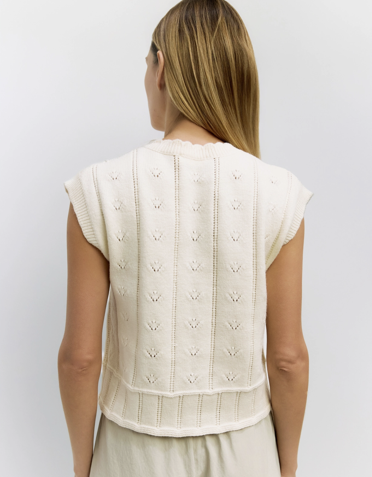 Pointelle Sweater Vest