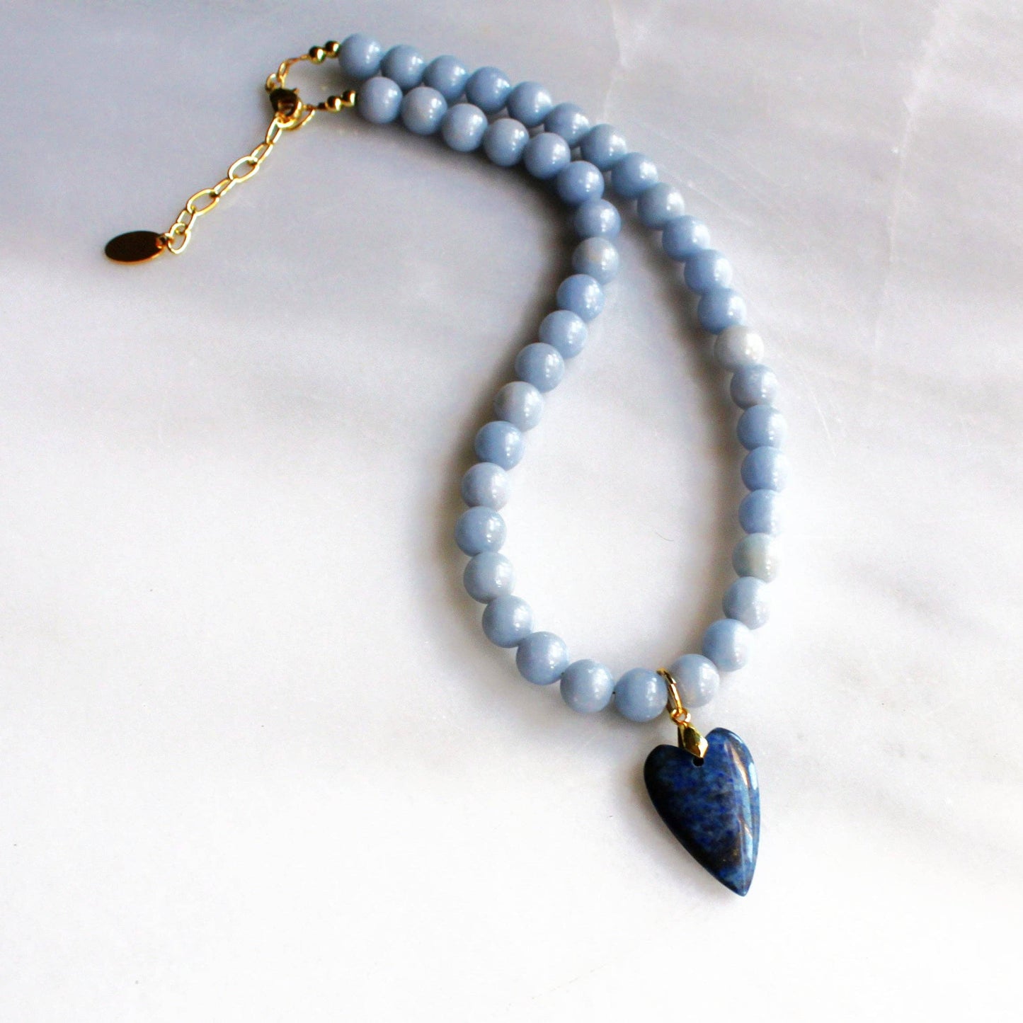 Denim Heart Necklace