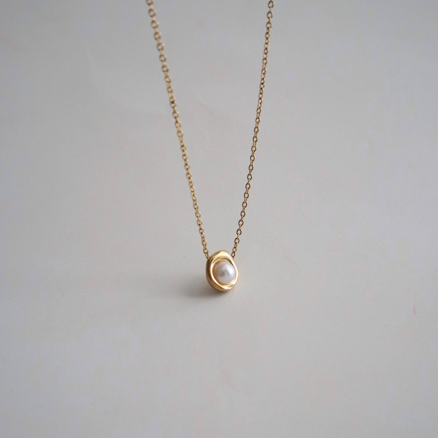 Margaret Pearl Necklace | Dainty Everyday Gold Necklace