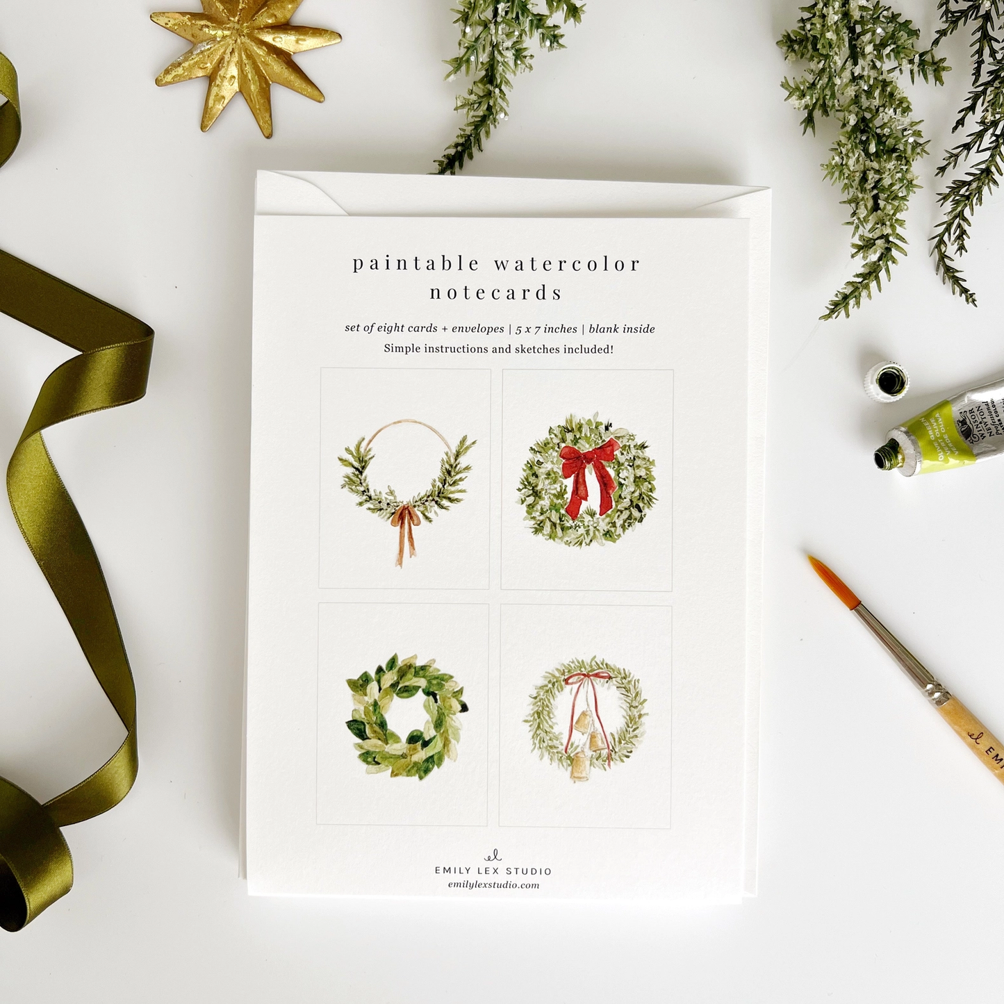 Paintable Notecard Set