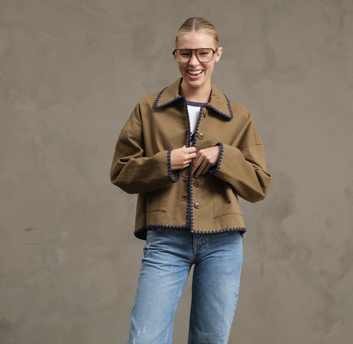 Contrast Stitch Jacket