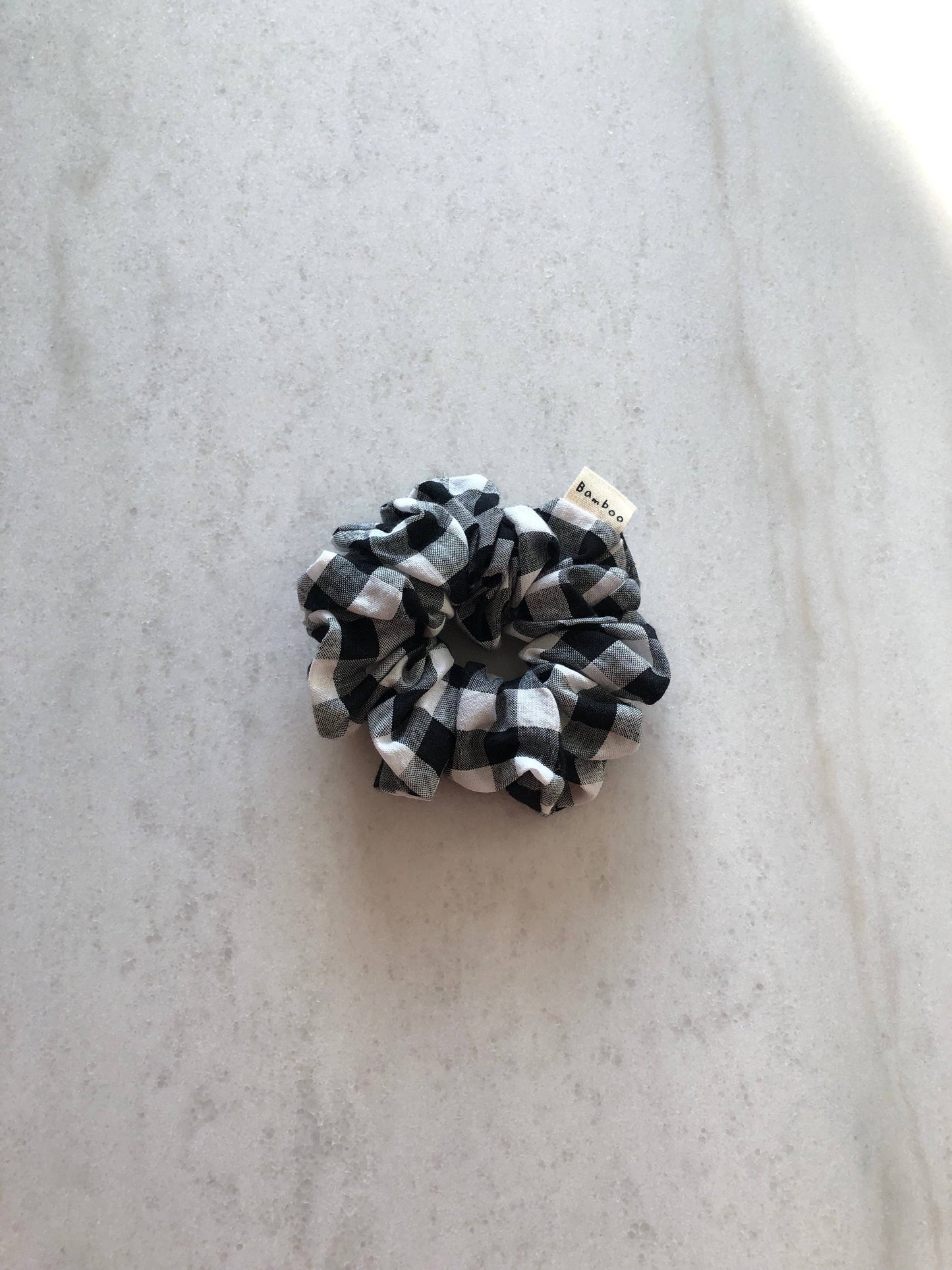 GINGHAM SCRUNCHIES  - neutral