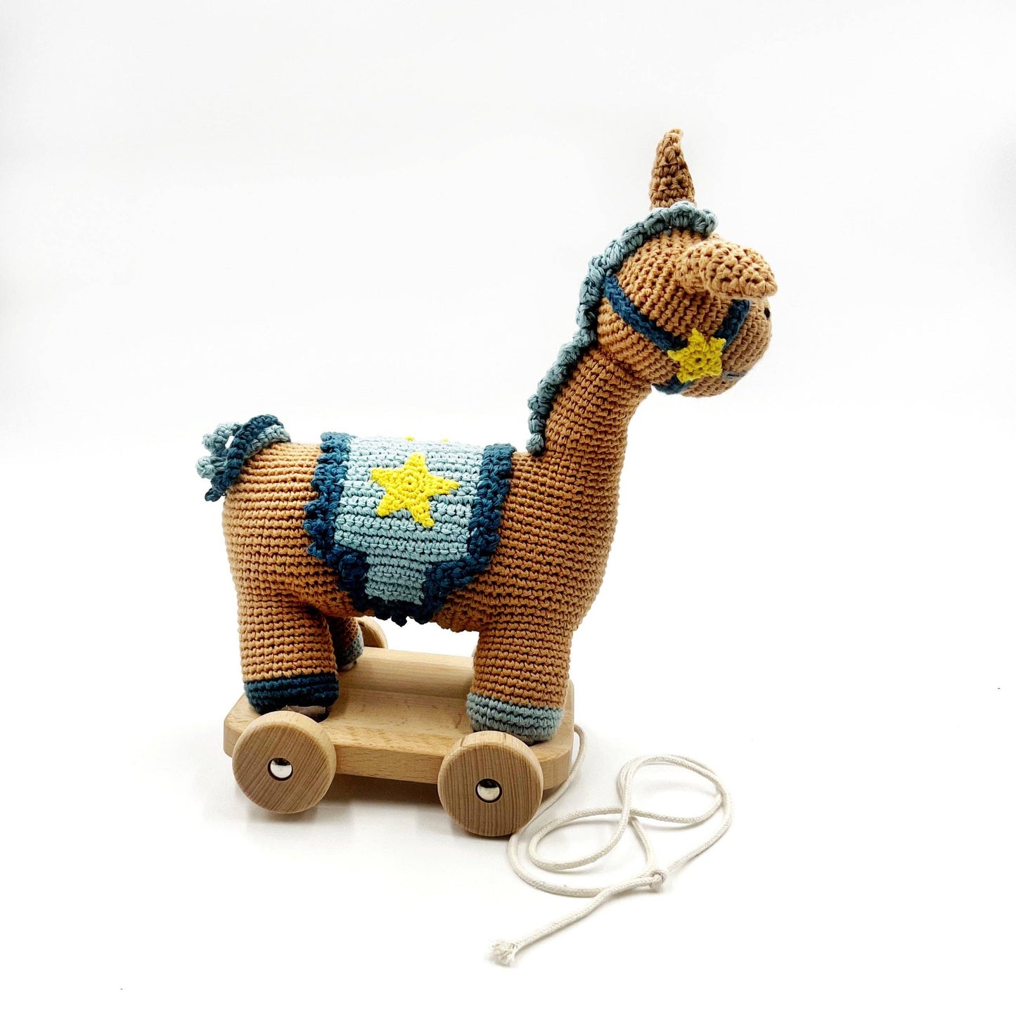 Pull Toy: Blue Horse