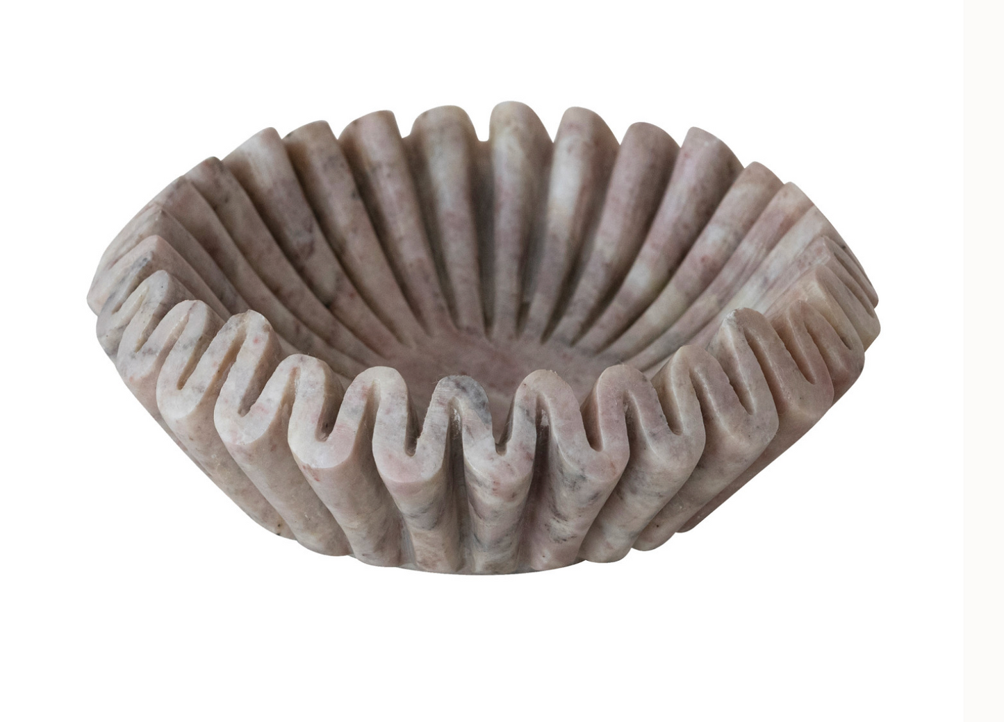 Blush Fluted Marble Dish