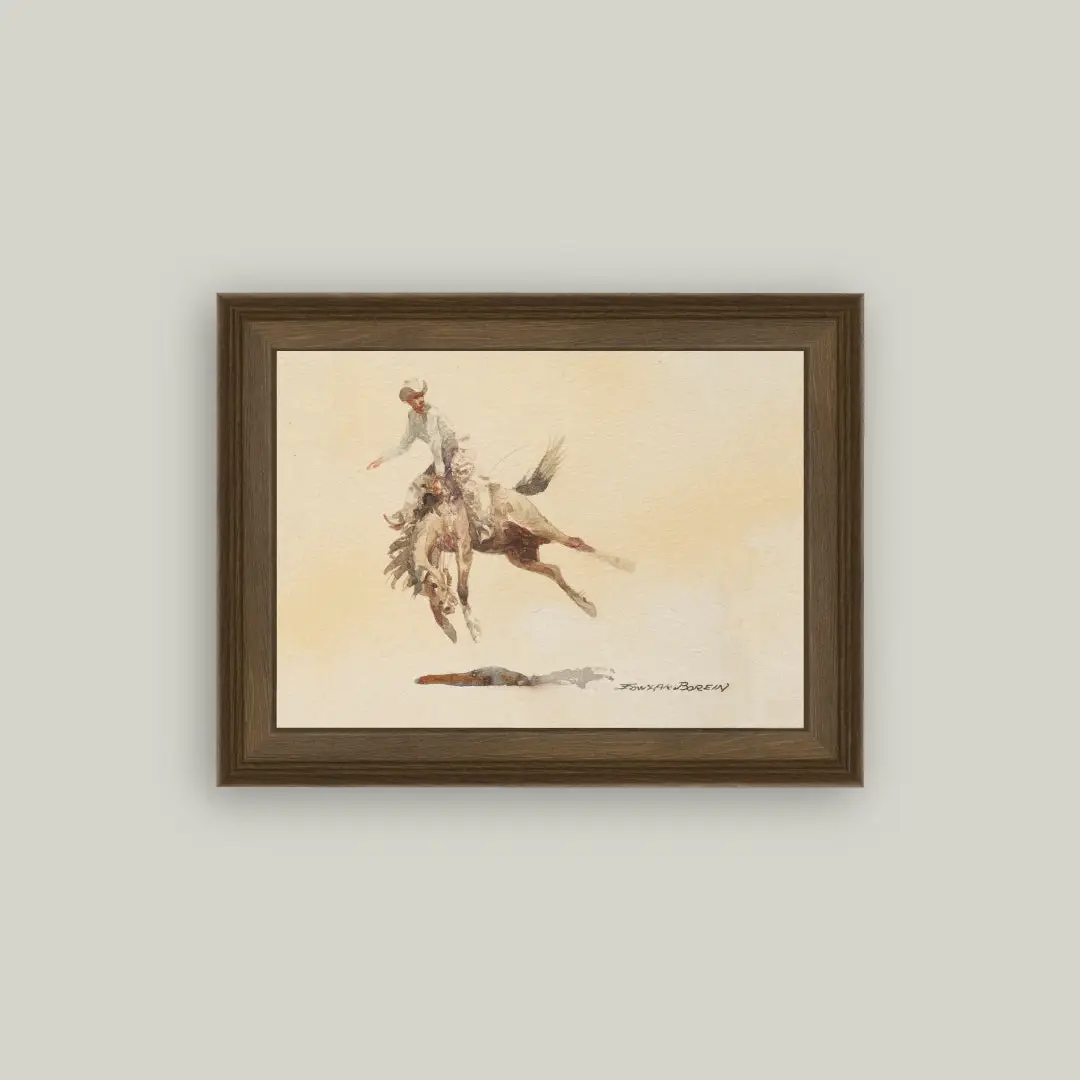 Bucking Rider Framed Art