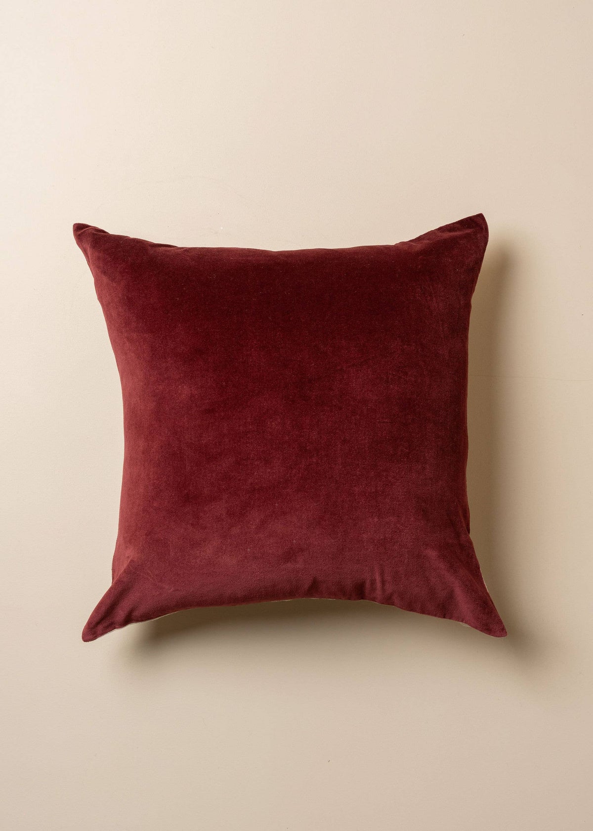 Velvet Square Pillow | Burgundy