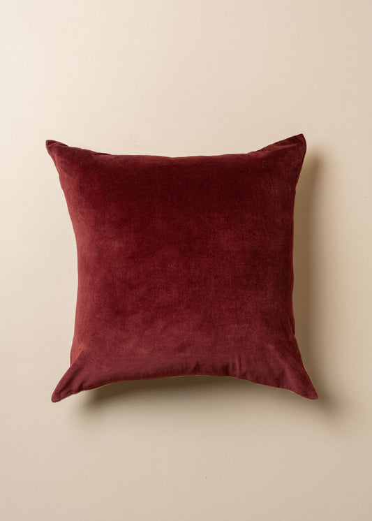 Velvet Square Pillow | Burgundy