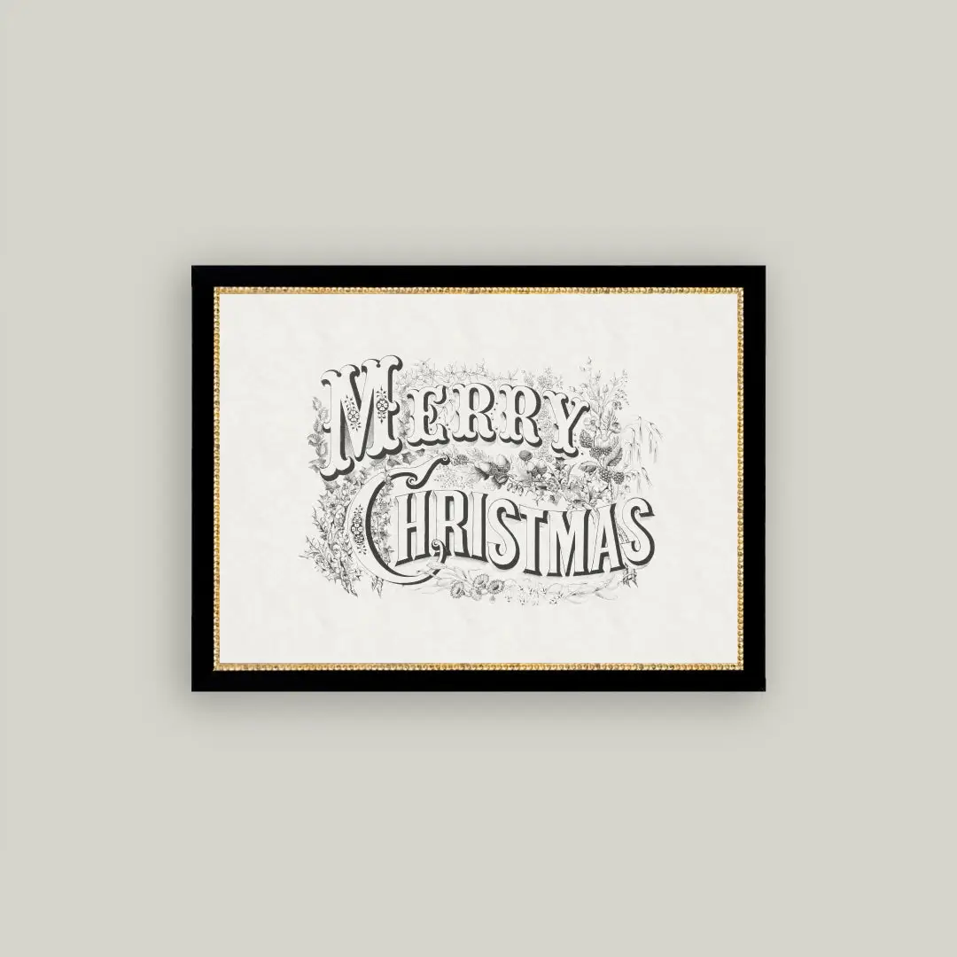 Merry Christmas Antique Art