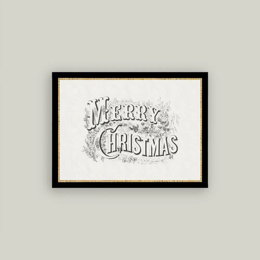 Merry Christmas Antique Art