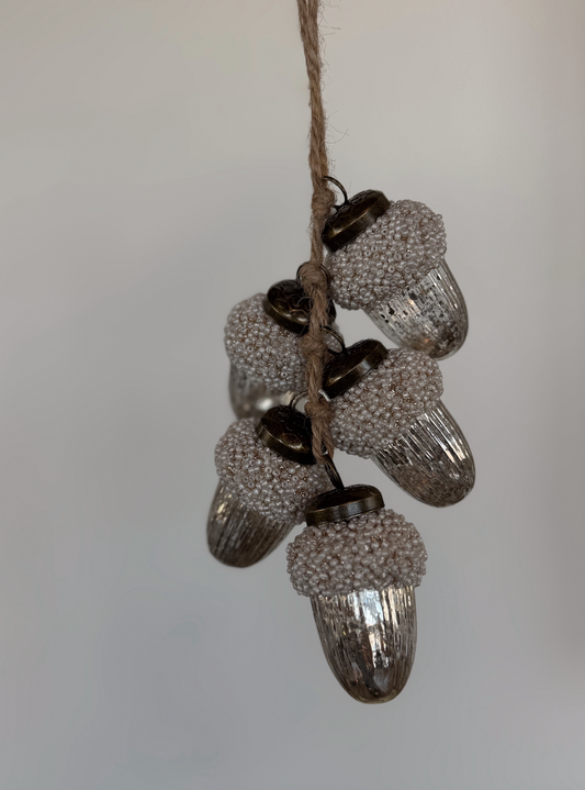 Mercury Glass Acorn Cluster