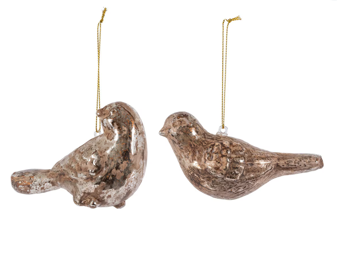 Antiqued Bird Ornament