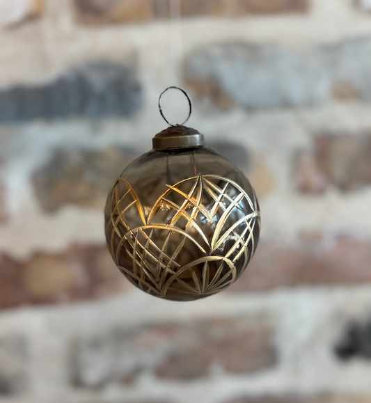 Auburn Etched Glass Ornament