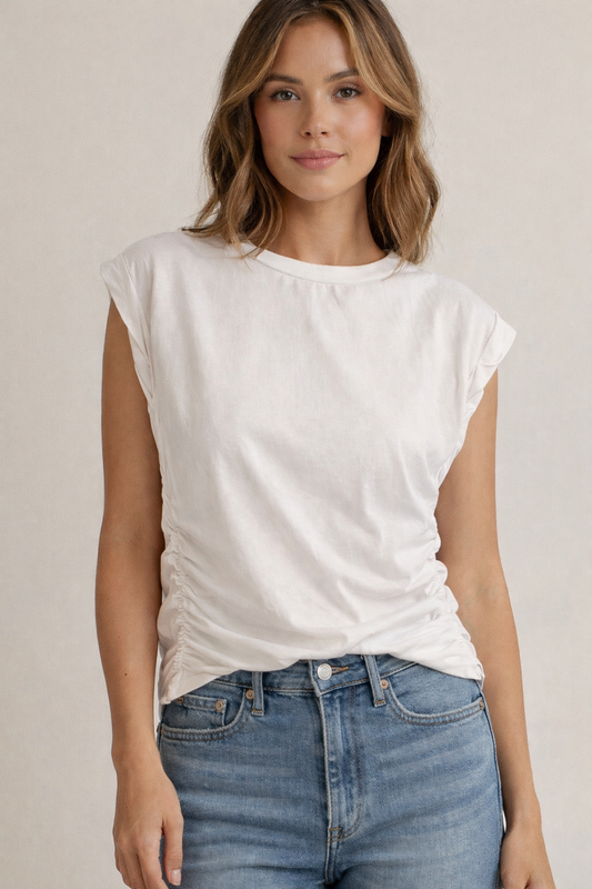 Gathered Muscle Tee