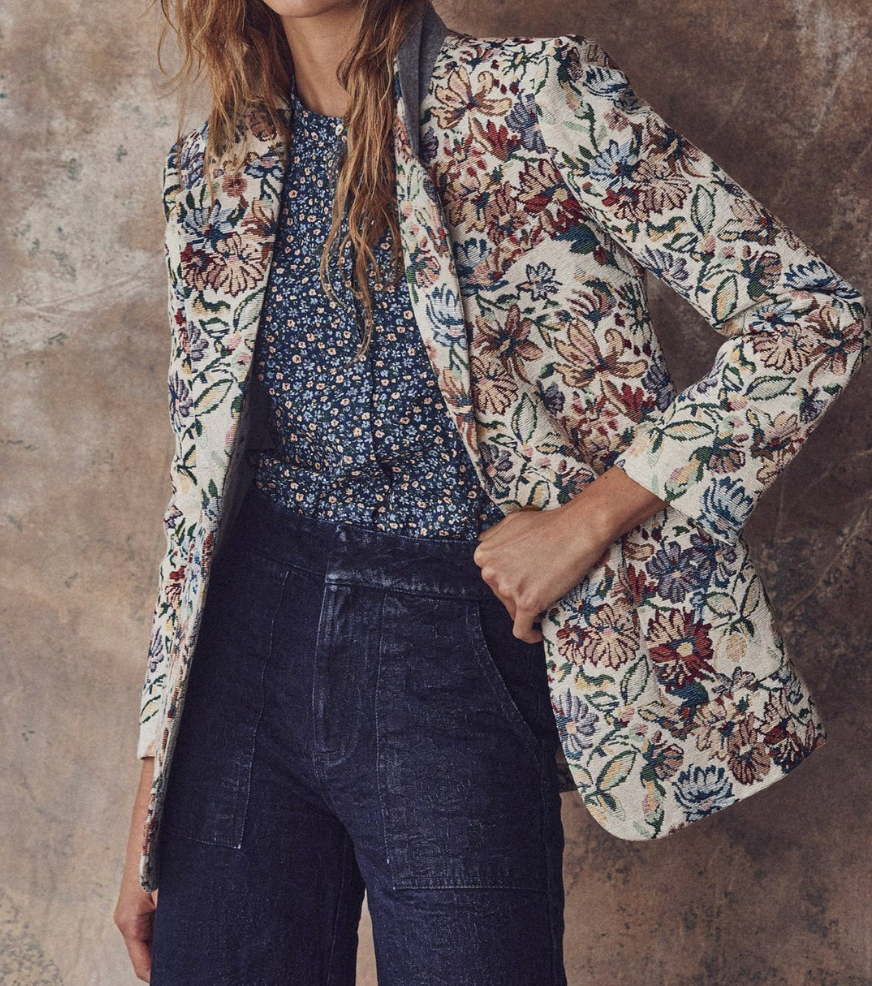 Mira Floral Tapestry Blazer