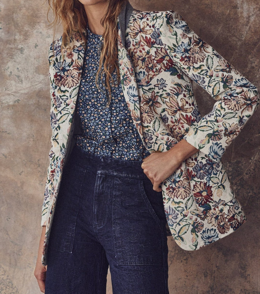 Mira Floral Tapestry Blazer