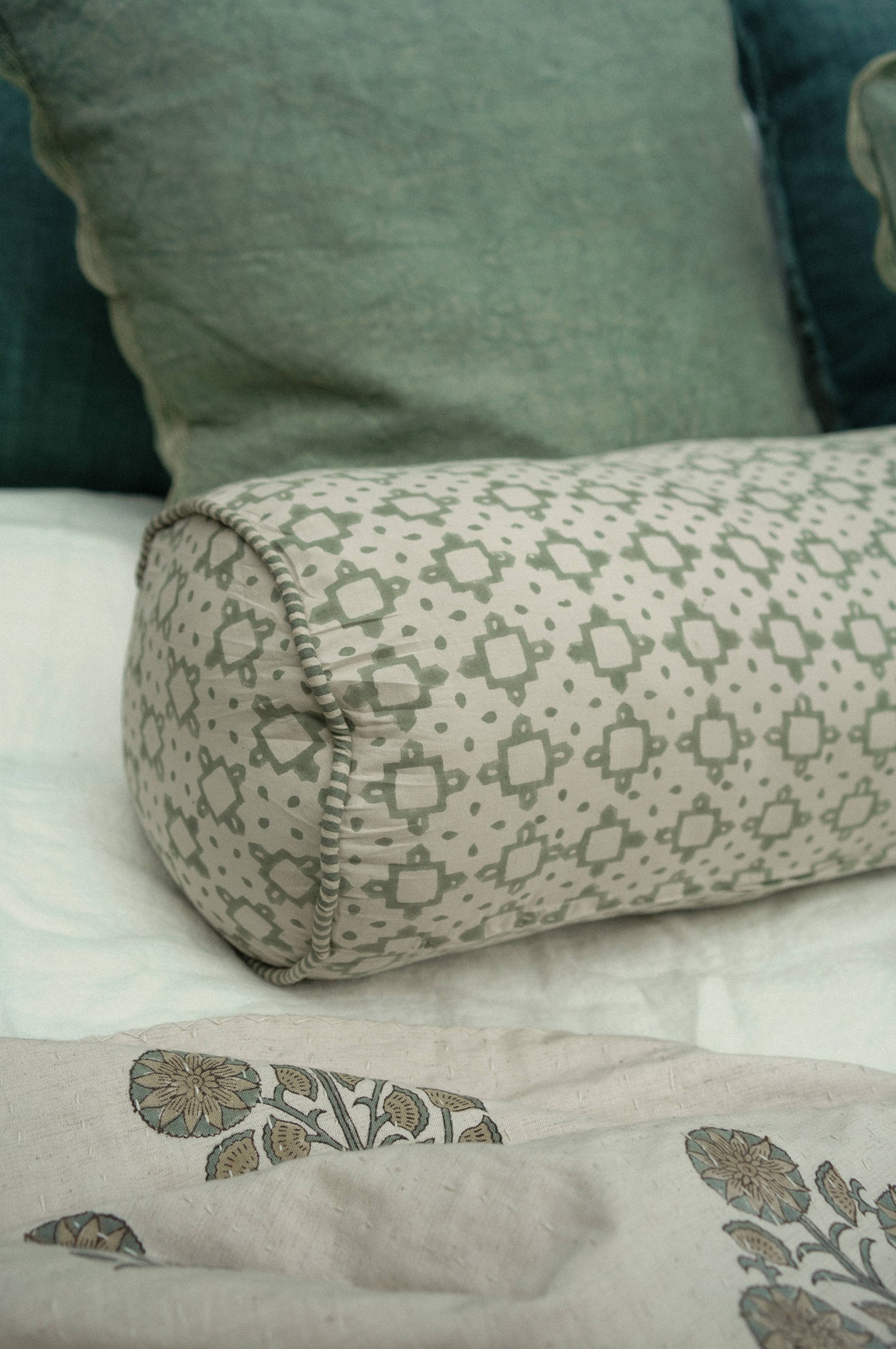 Kiran Block Print Bolster