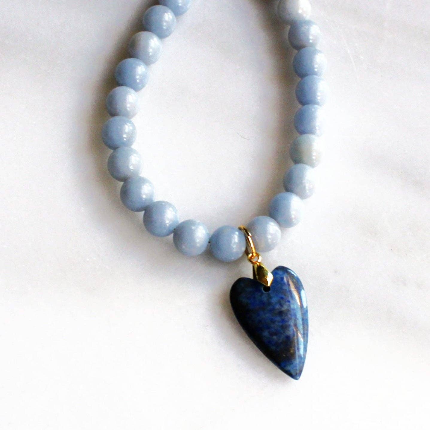 Denim Heart Necklace