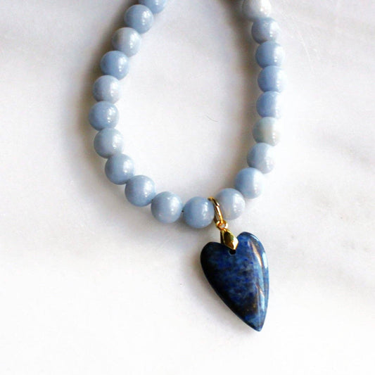 Denim Heart Necklace