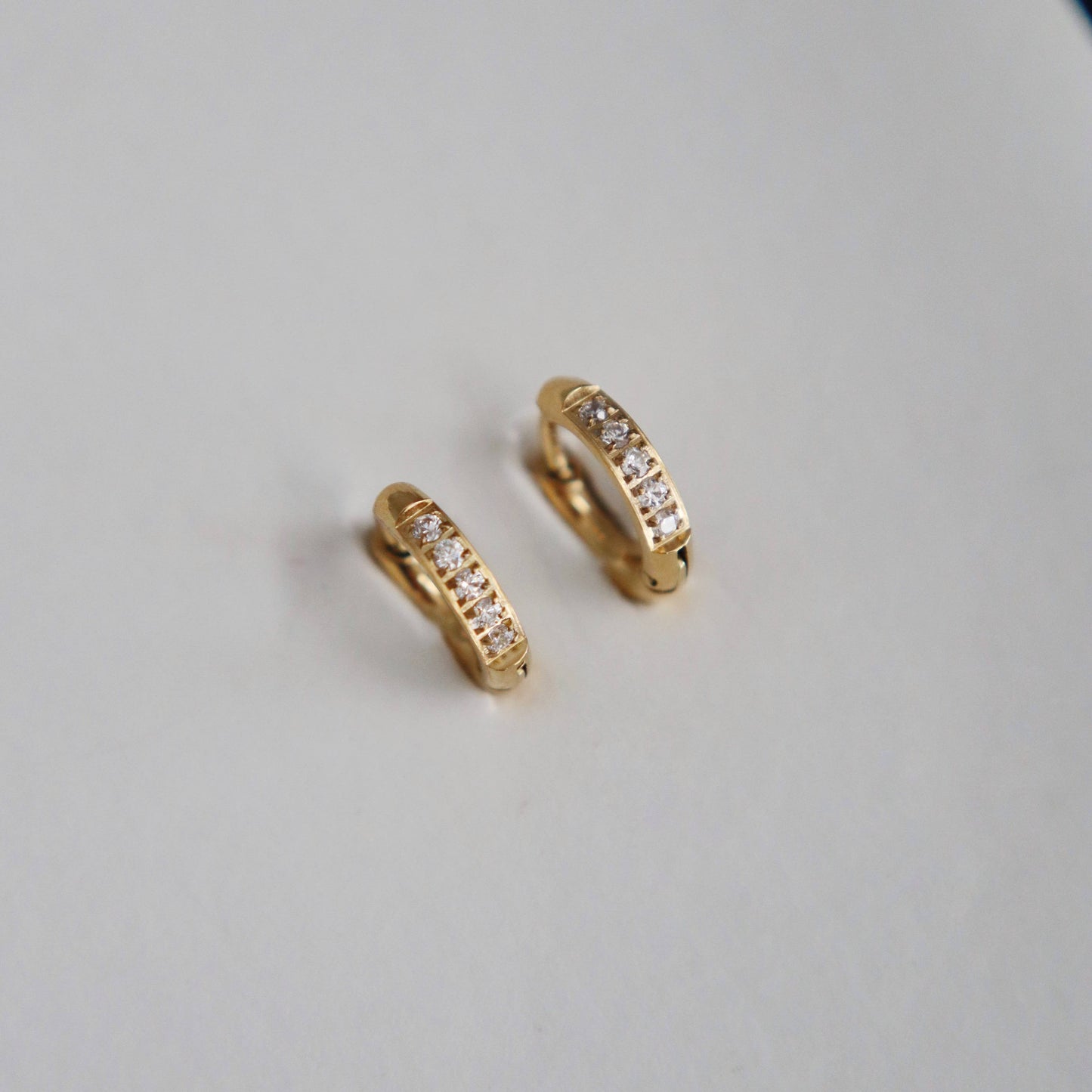Hailey Huggies | Dainty CZ Huggies