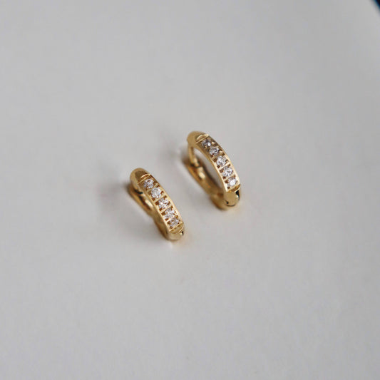 Hailey Huggies | Dainty CZ Huggies