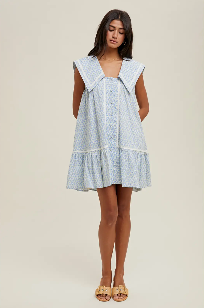 Collared Floral Dress