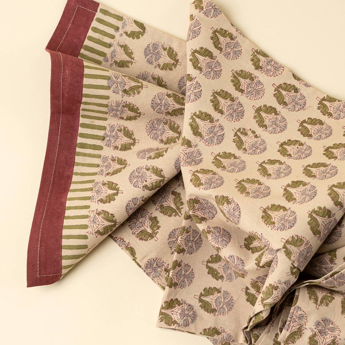 Nandini Block Print Table Runner - 108"L