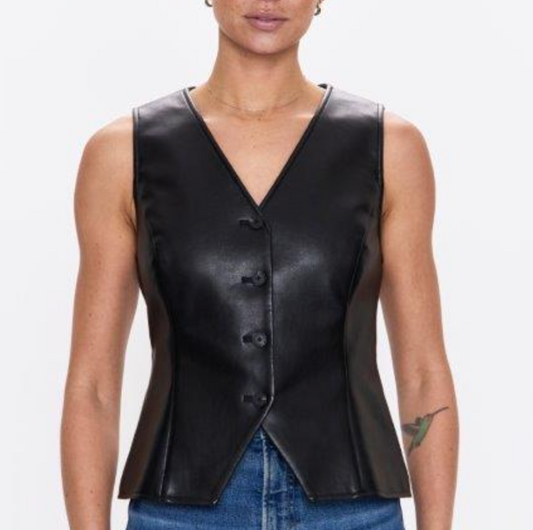Onyx Leather Vest