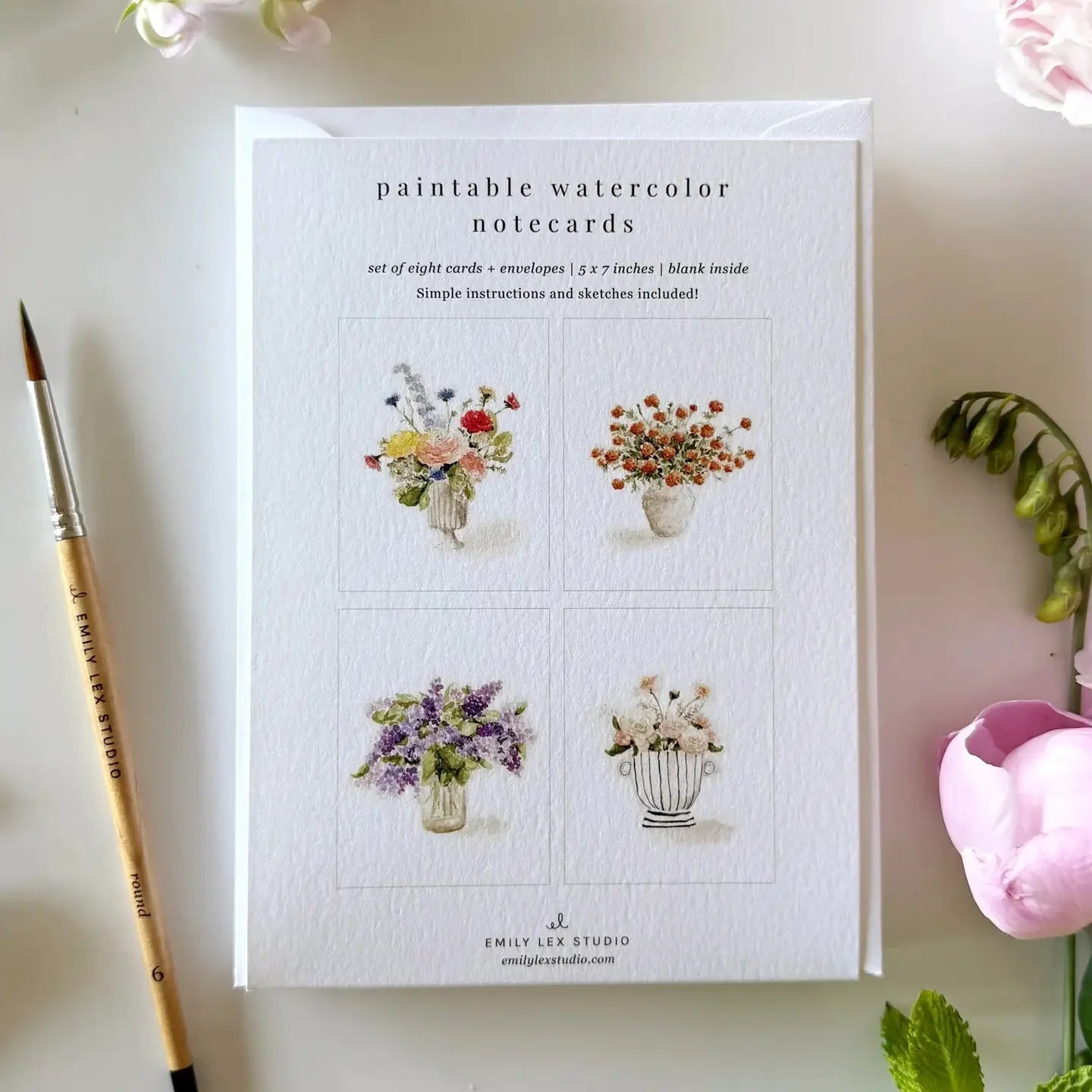 Paintable Notecard Set