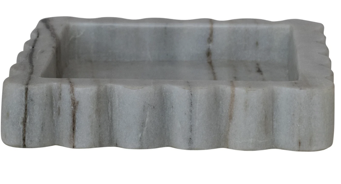Marble Scalloped Tray