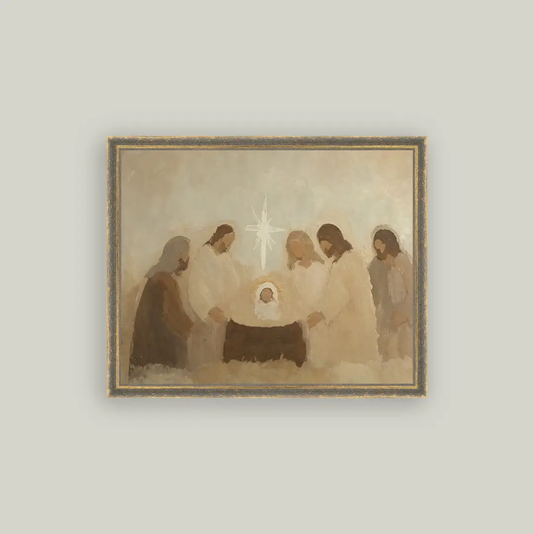 Neutral Nativity Framed Art