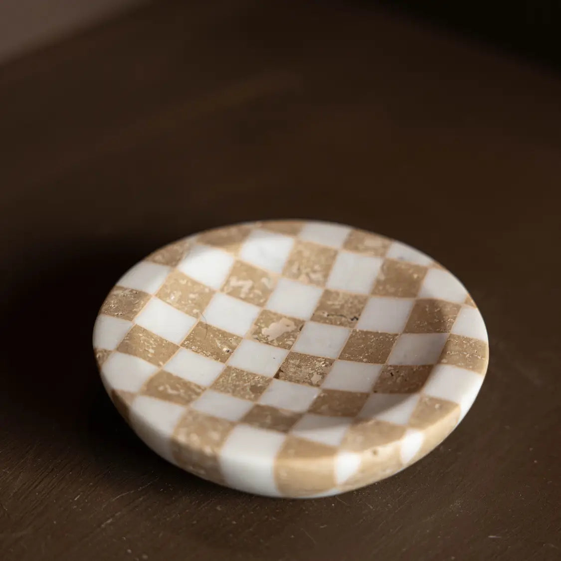 Checkered Travertine & Marble Soap