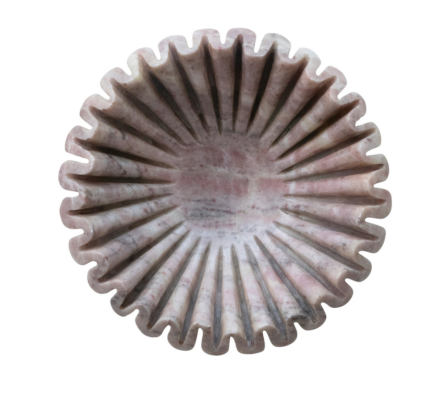 Blush Fluted Marble Dish