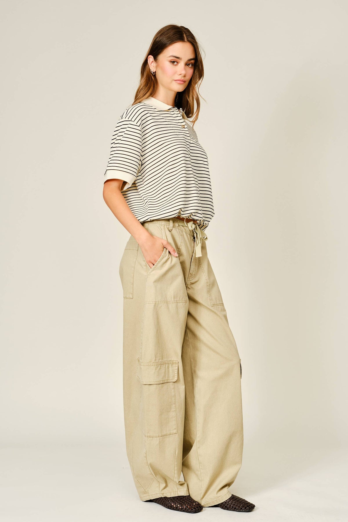 Tie Barrel Pants