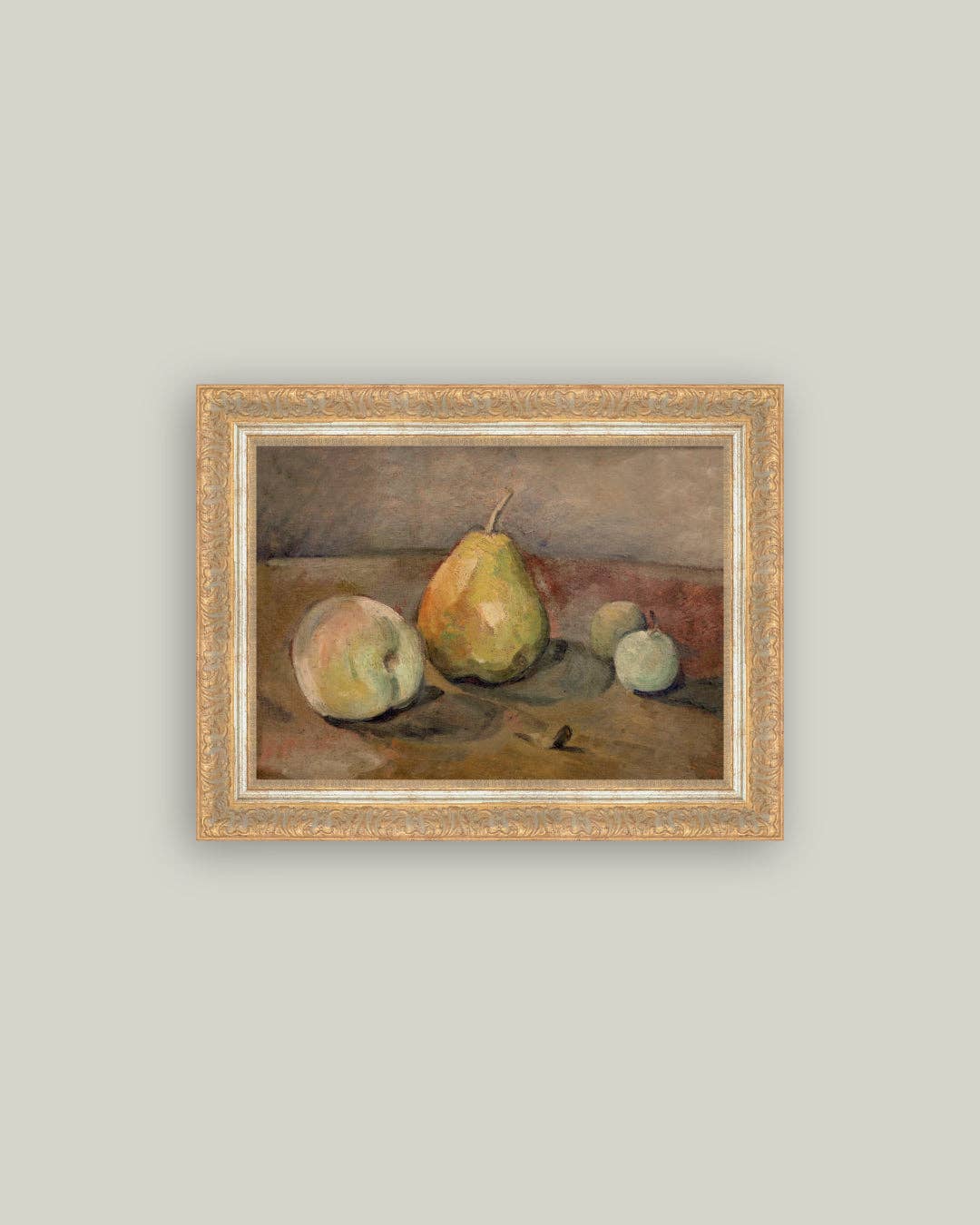 Pears and Apples Framed Antique Art