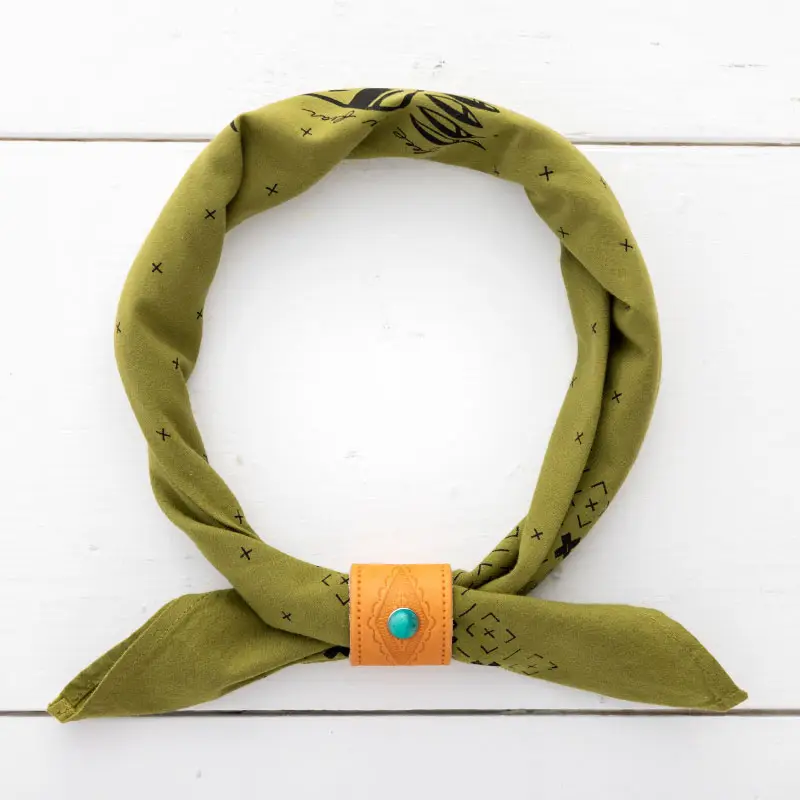 Leather Bandana Slide