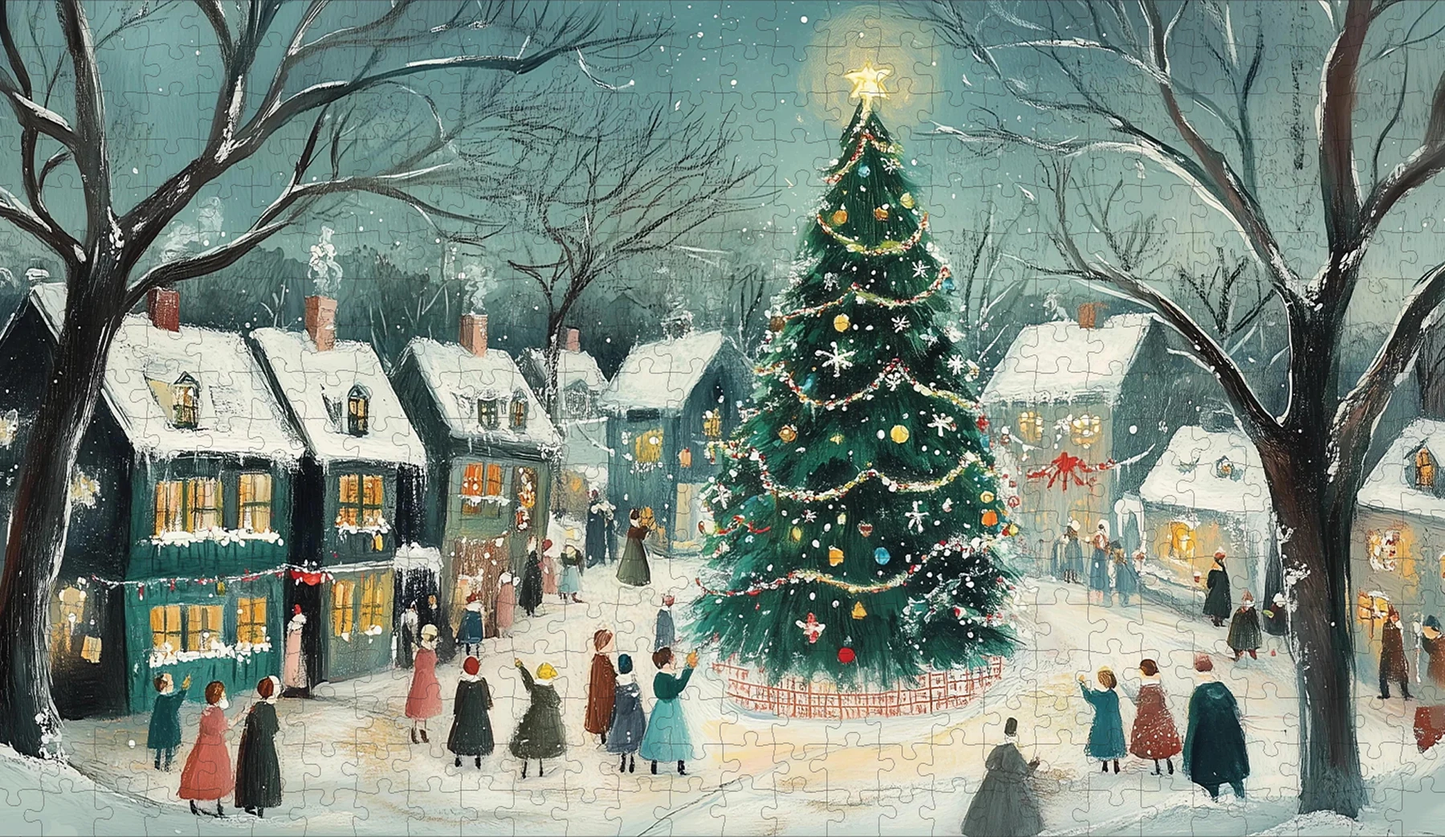 Village Tree 600 Piece Puzzle