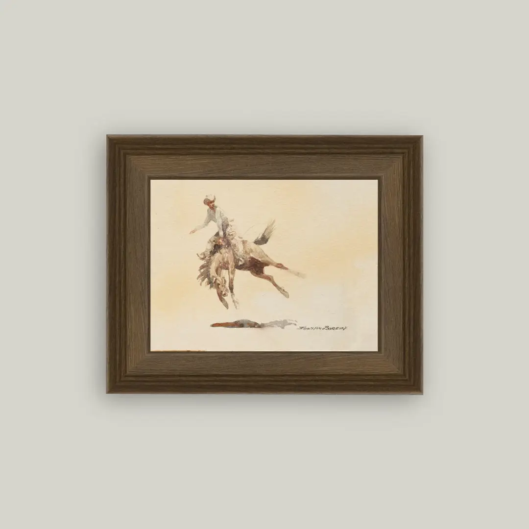 Bucking Rider Framed Art