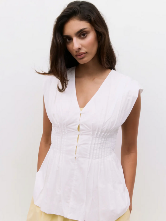 Pleated Cotton Top